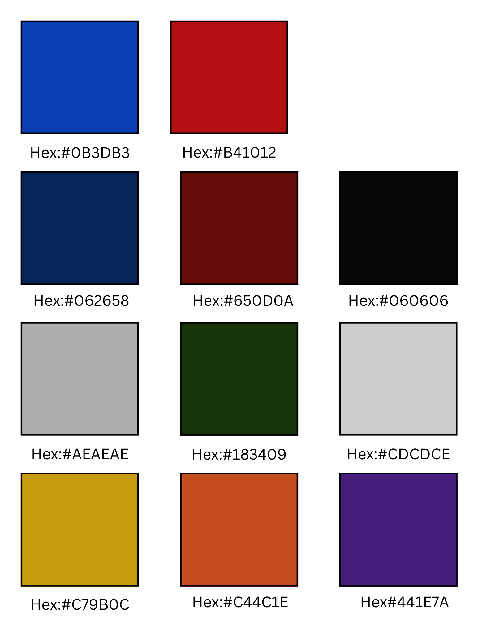 Vinyl Bonded Mat Colors